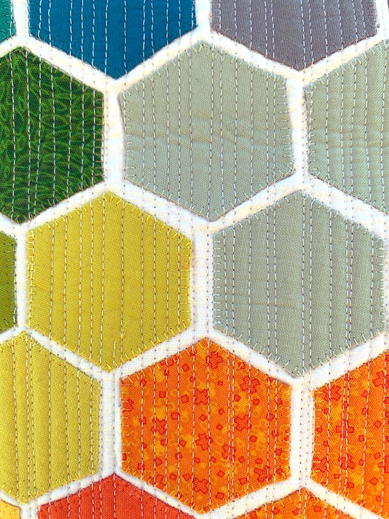Shinae Farrar Hexie Quilt - Detail 1